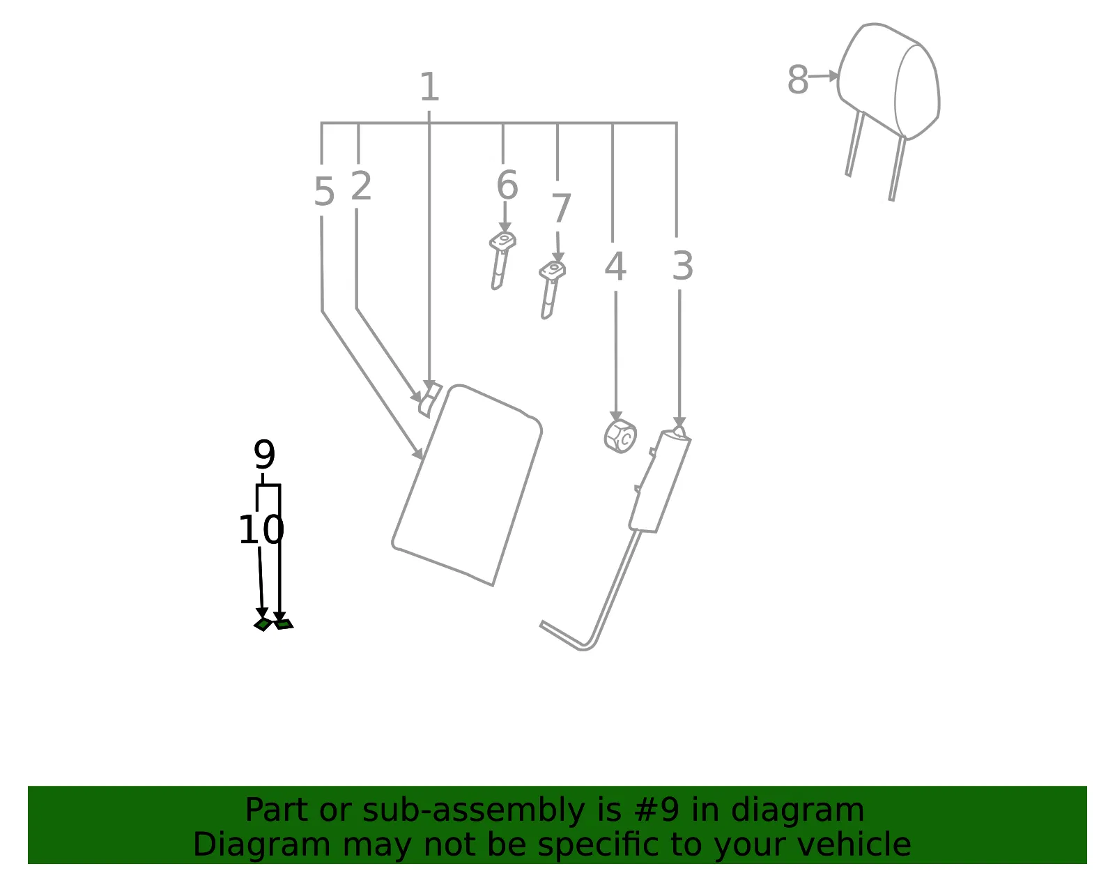 CUSHION L FRT SEAT - MAZDA (EG2588160A34) - view 2