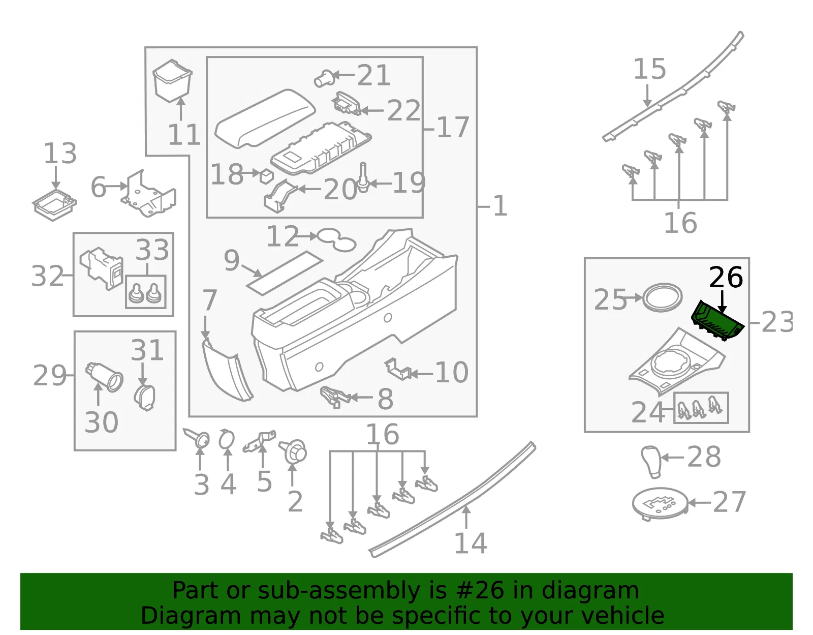Mat Console Rear - MAZDA (EG2764449) - view 2