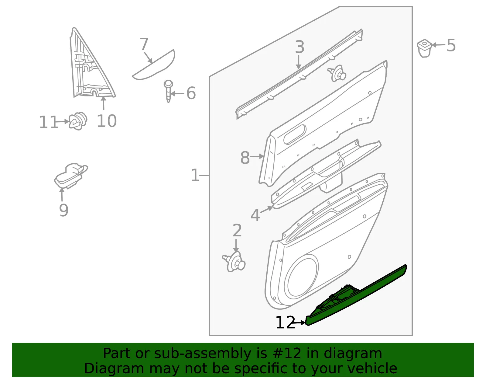 Trim Panel - Passenger Side (RH) - Mazda (EH44-68-D41-34) - view 2