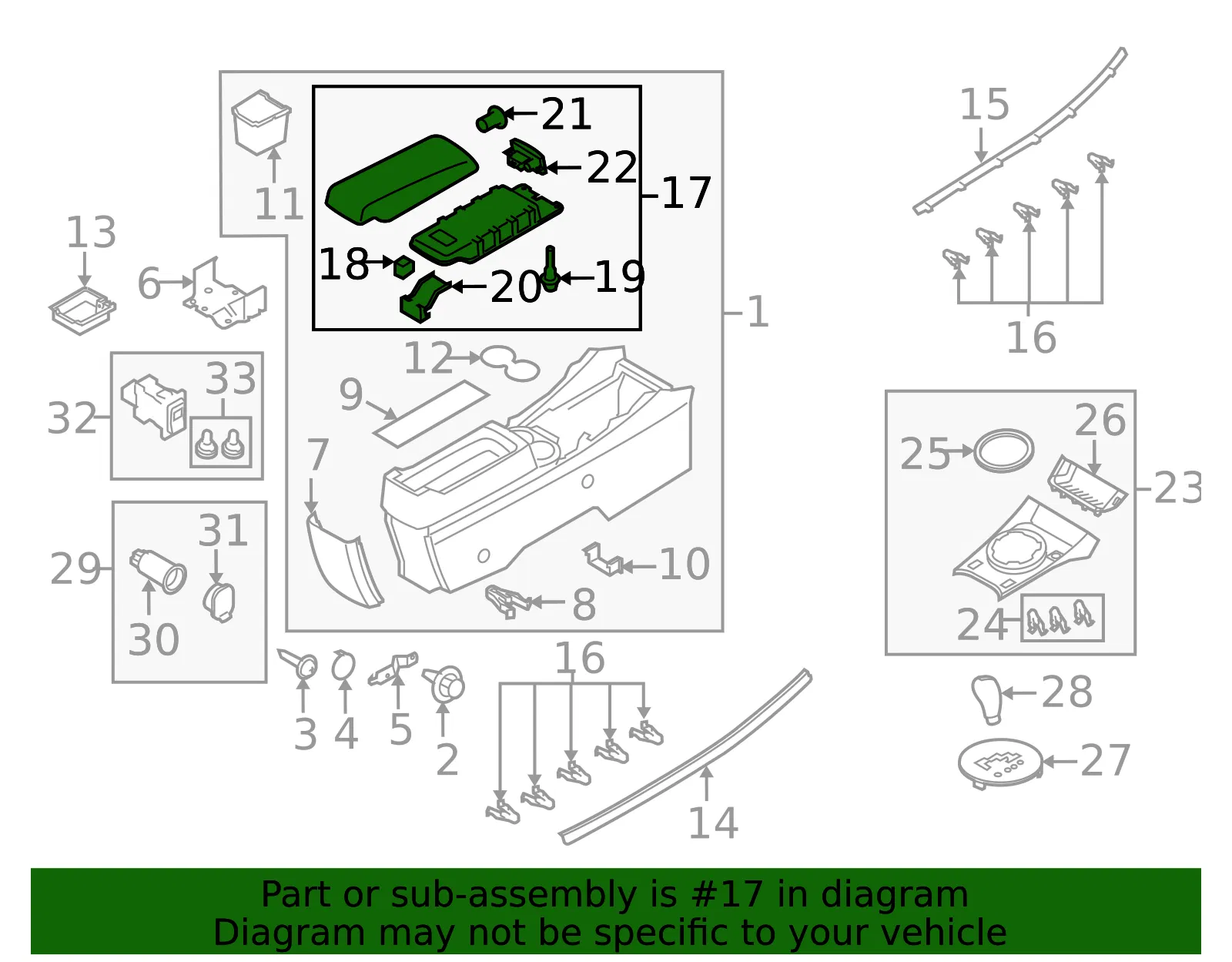 Lid Console - MAZDA (EH446445034) - view 2