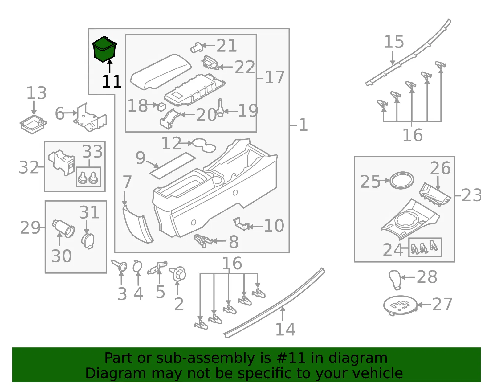 Console Compartment - Mazda (EH45-64-501) - view 3