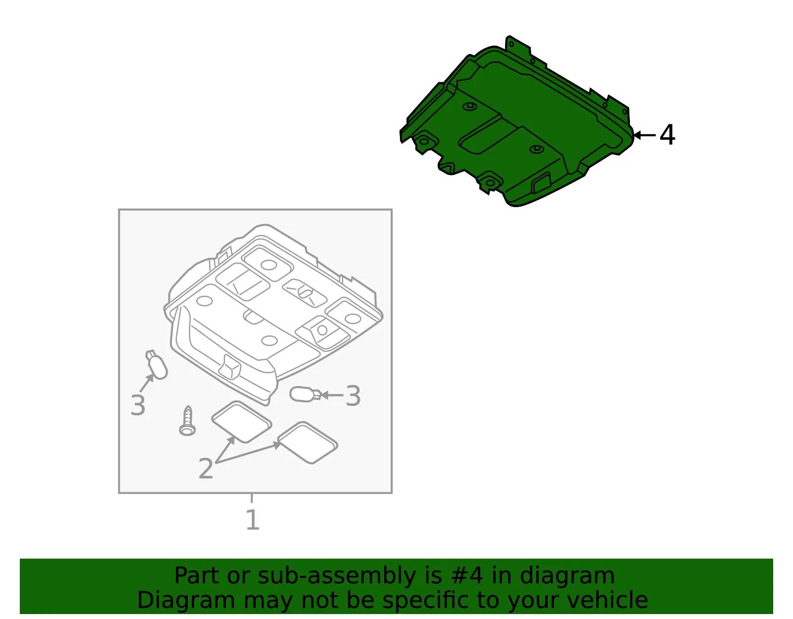 Bracket Overhead Console - MAZDA (F1536998X) - view 2