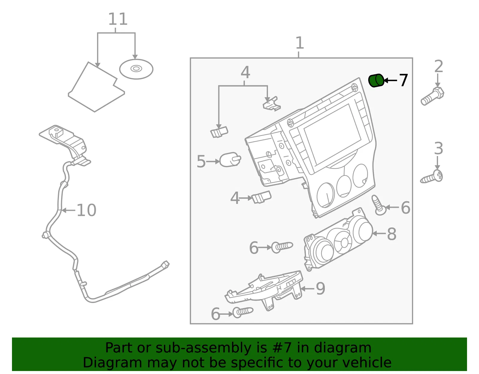 KNOB VOLUME TUNER & DECK - MAZDA (F19266BC1) - view 2