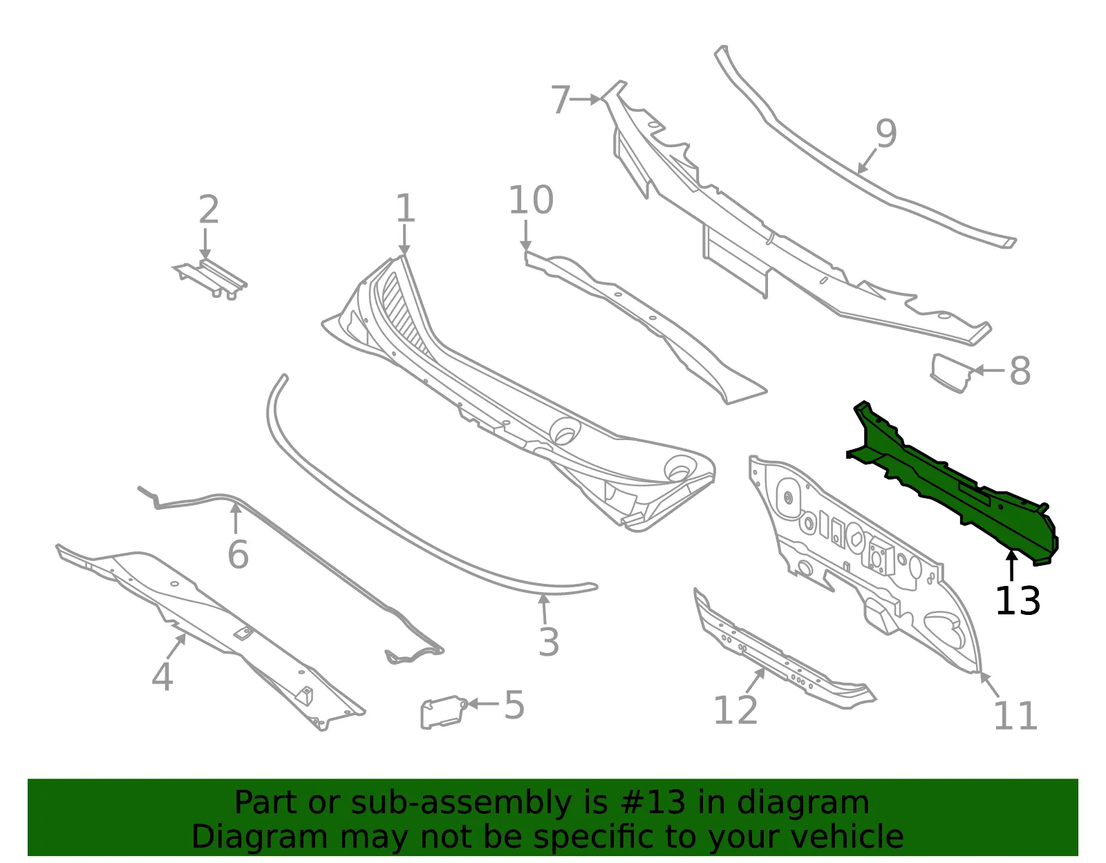 Upper Dash Assembly - Nissan (F7100-5EEMA) - view 2
