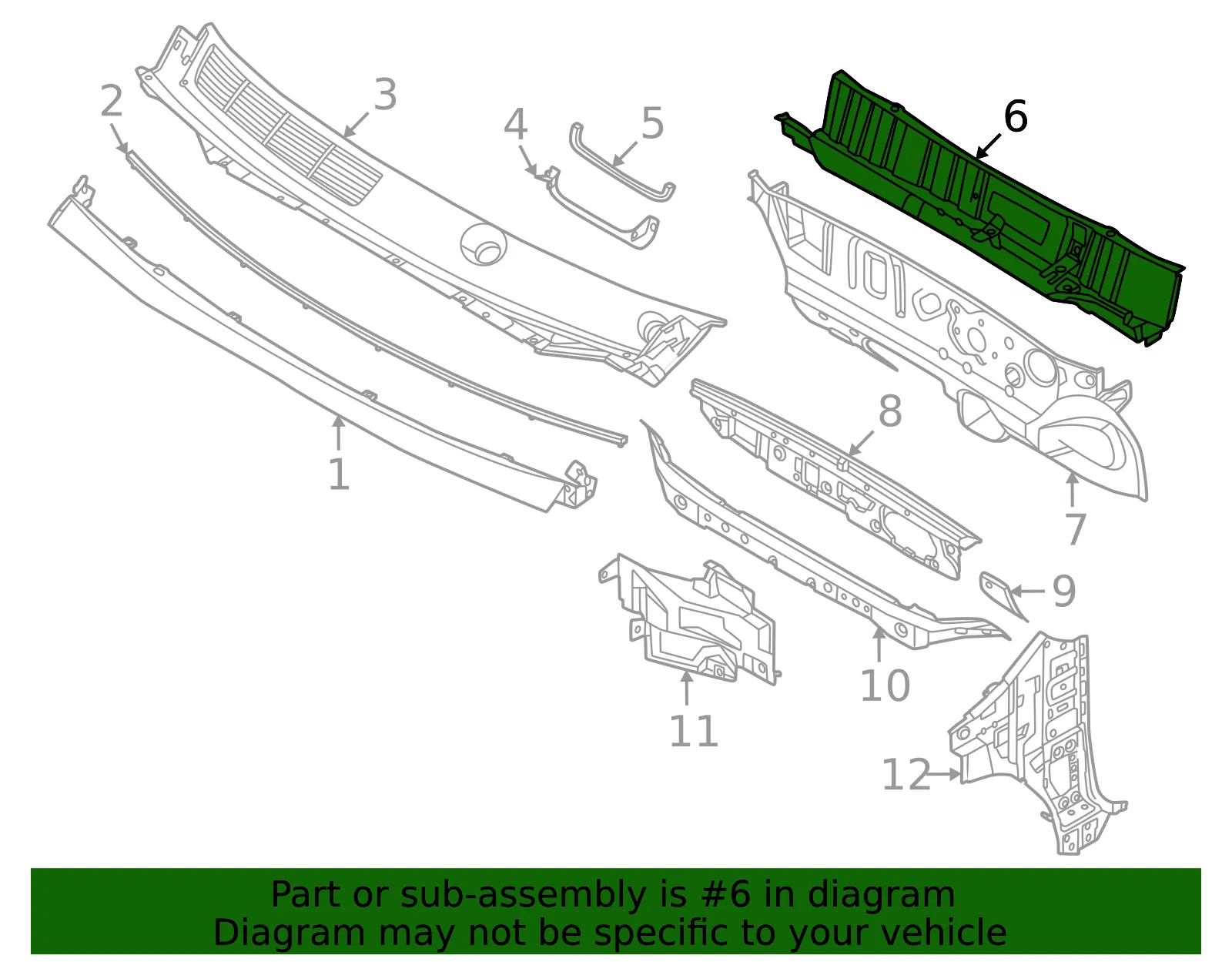 Upper Dash Assembly - Nissan (F7100-7LGMA) - view 2