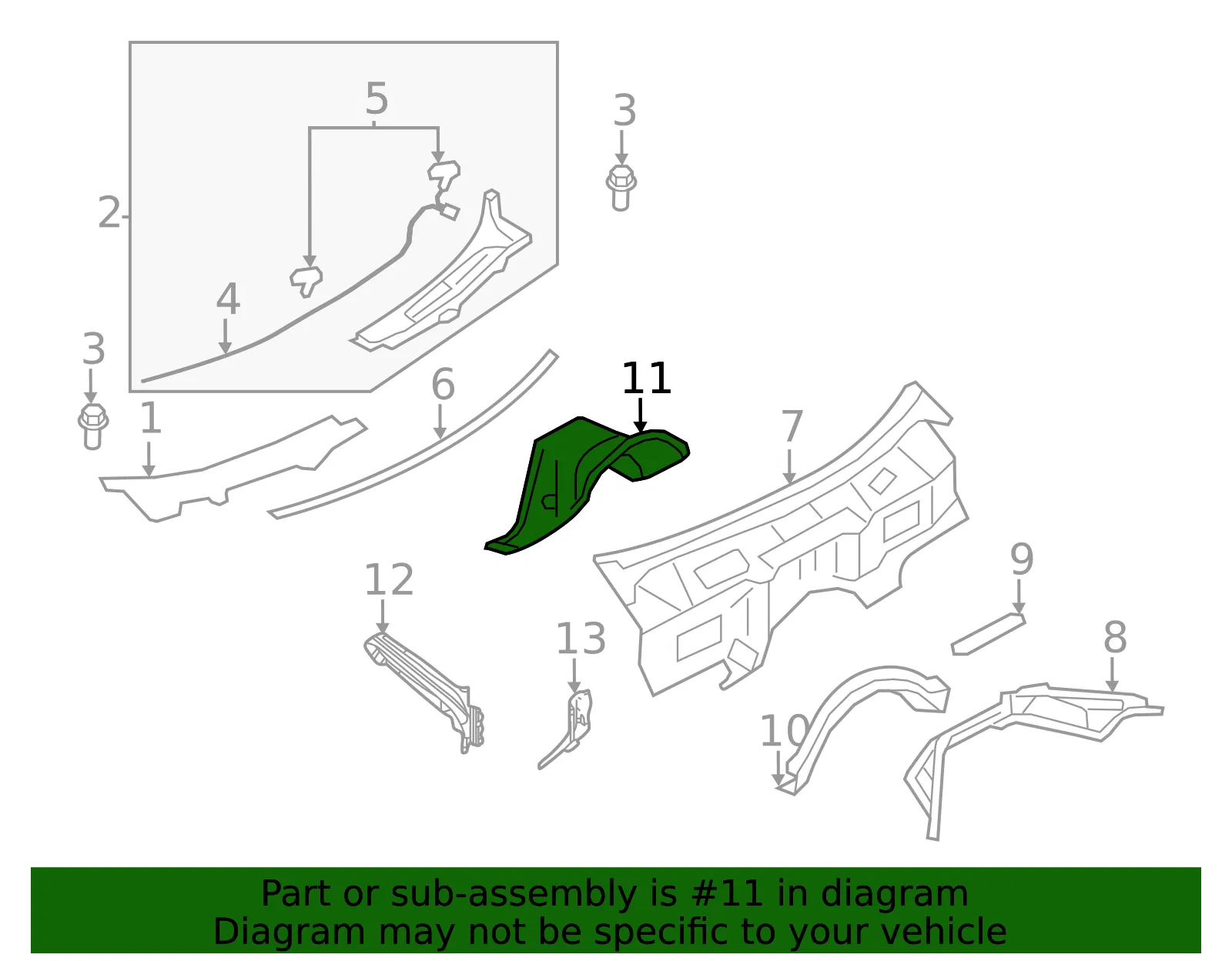 Lower Dash Panel Assembly - Nissan (F7300-62BMB) - view 2