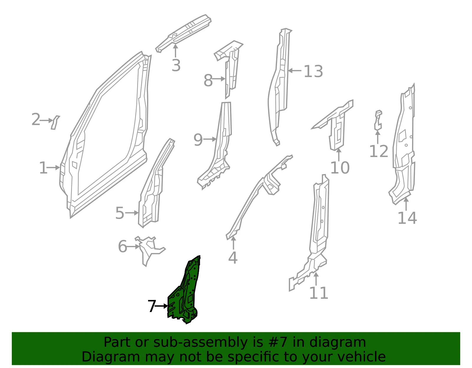 Dash Side Panel, Left - Nissan (F7601-9JHMA) - view 2