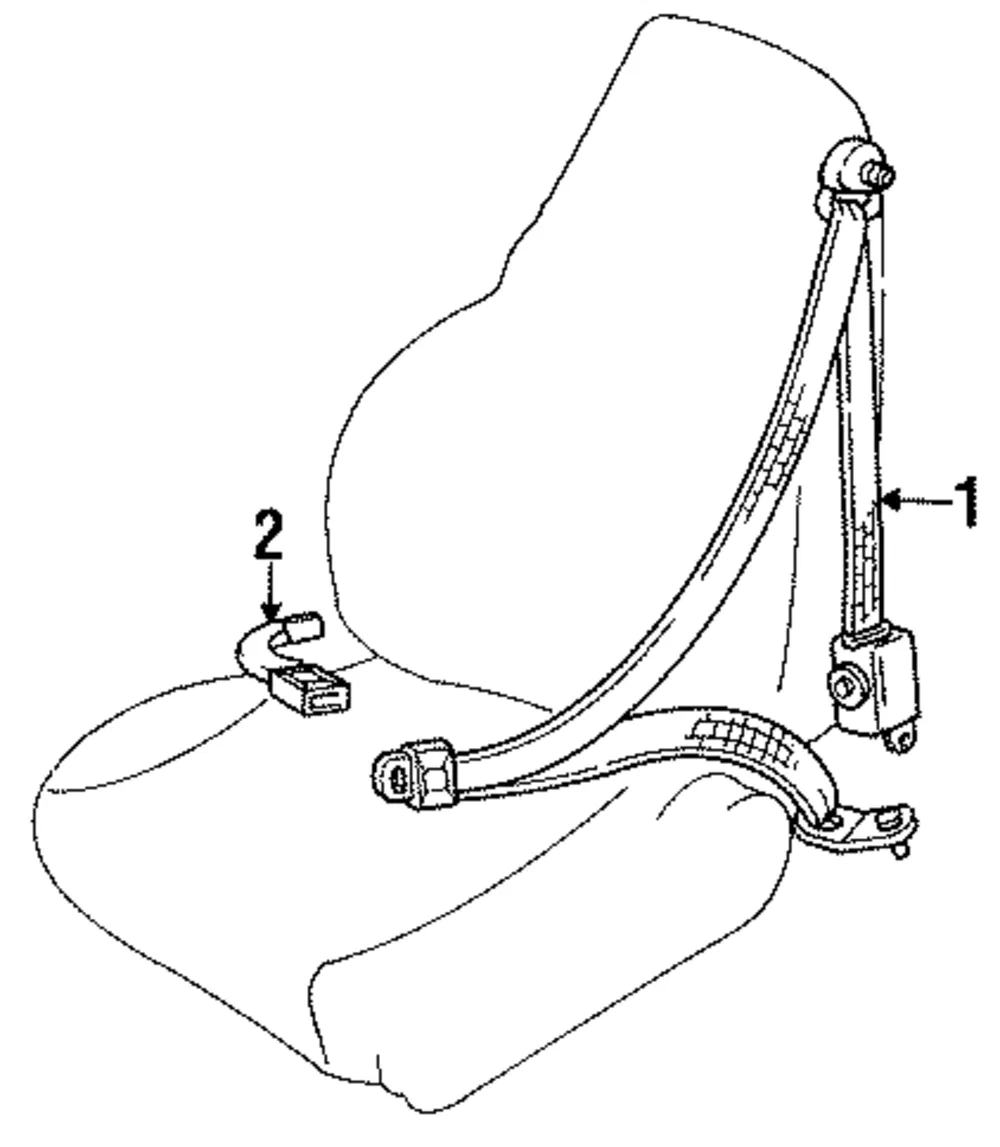 Buckle - Driver's Side (LH) - Mazda (FB10-57-680A-02)