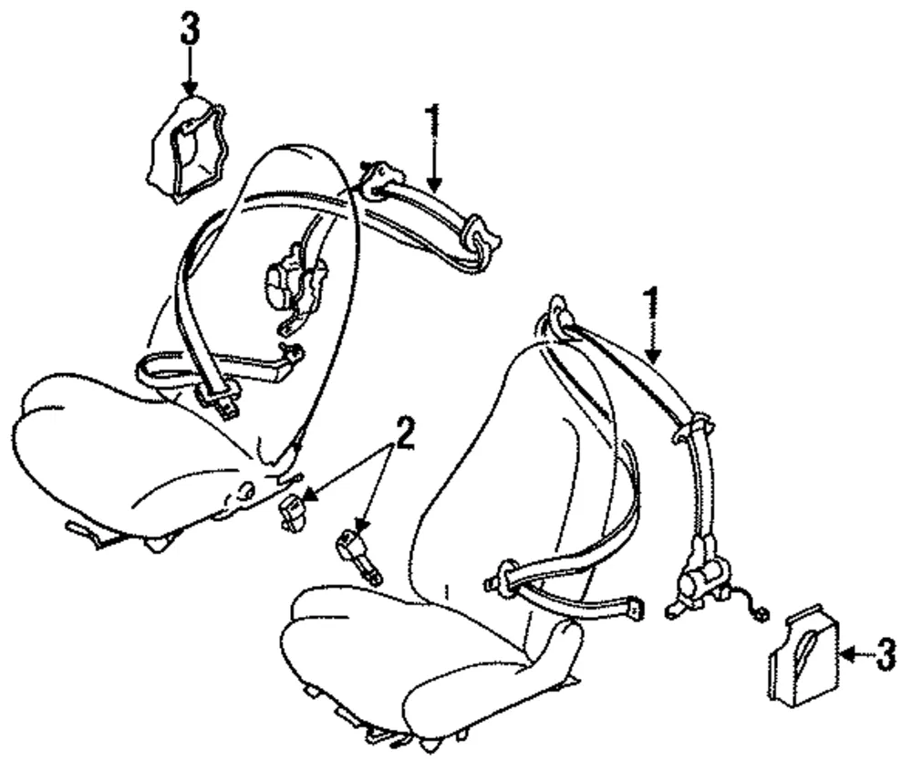 Buckle - Passenger Side (RH) - Mazda (FD01-57-620D-02)