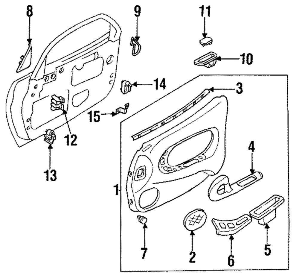 BRACKET TRIM - Passenger Side (RH) - Mazda (FD01-68-411)