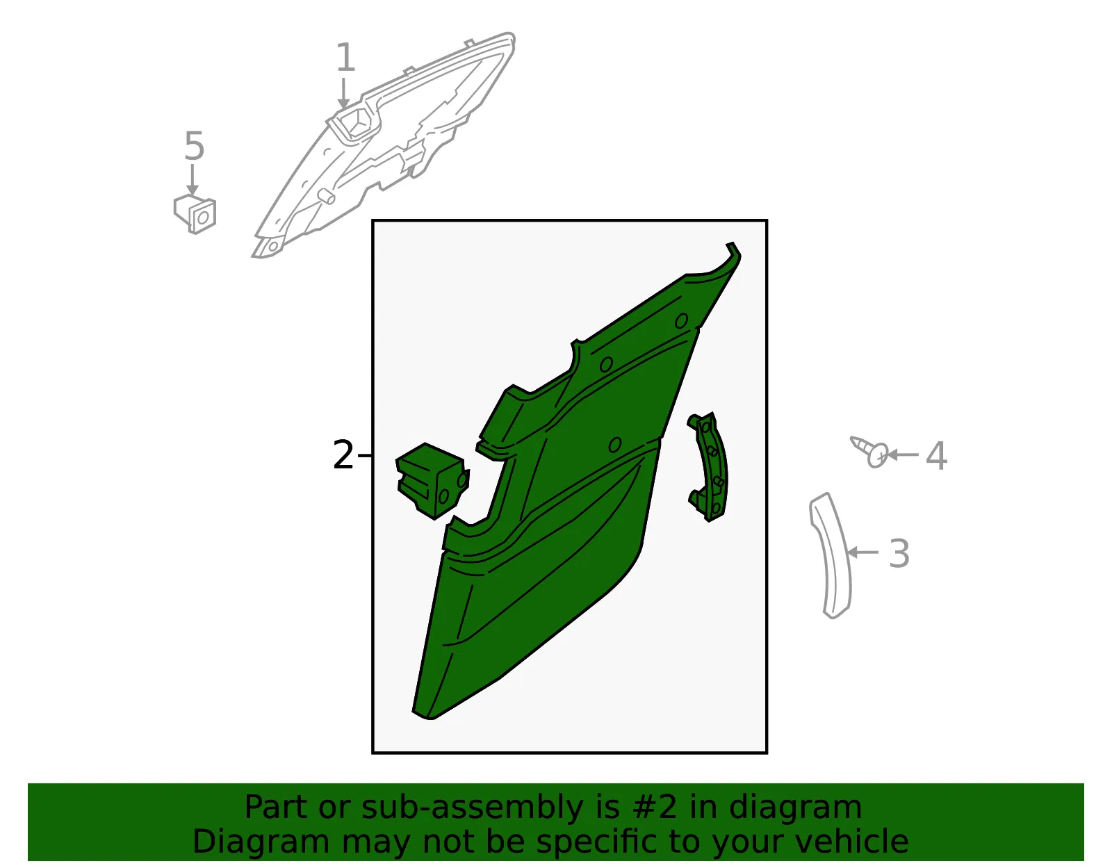 Lower Trim Panel - Passenger Side (RH) - Mazda (FE02-68-520G-23) - view 2