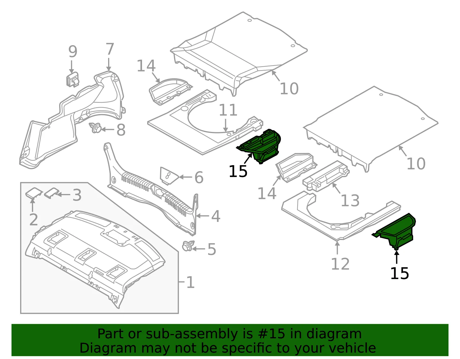 Pocket - Driver's Side (LH) - Mazda (G44A-68-8F6A) - view 3