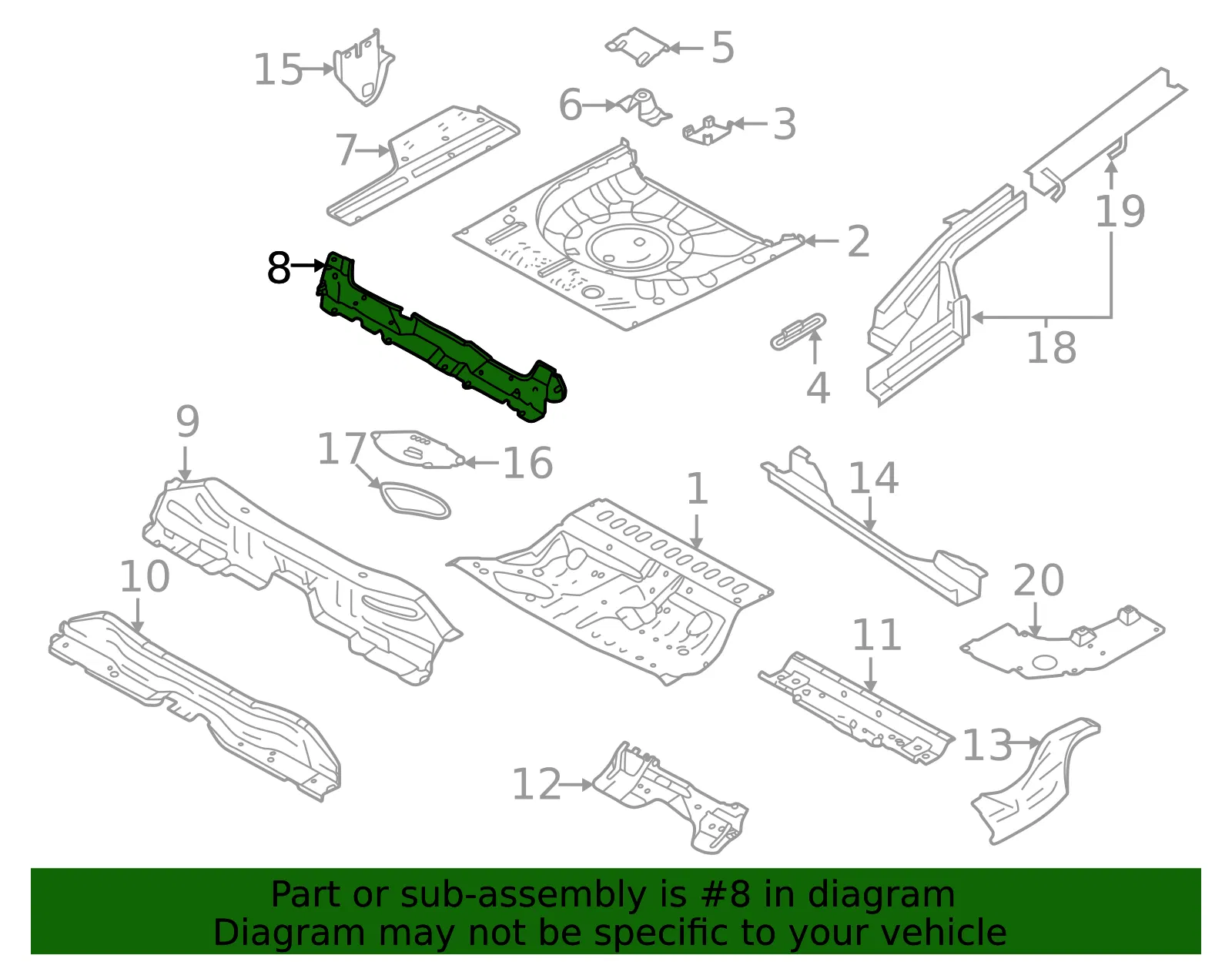 Rear Seat Back Support Assembly - Nissan (G4520-6LBMA) - view 2