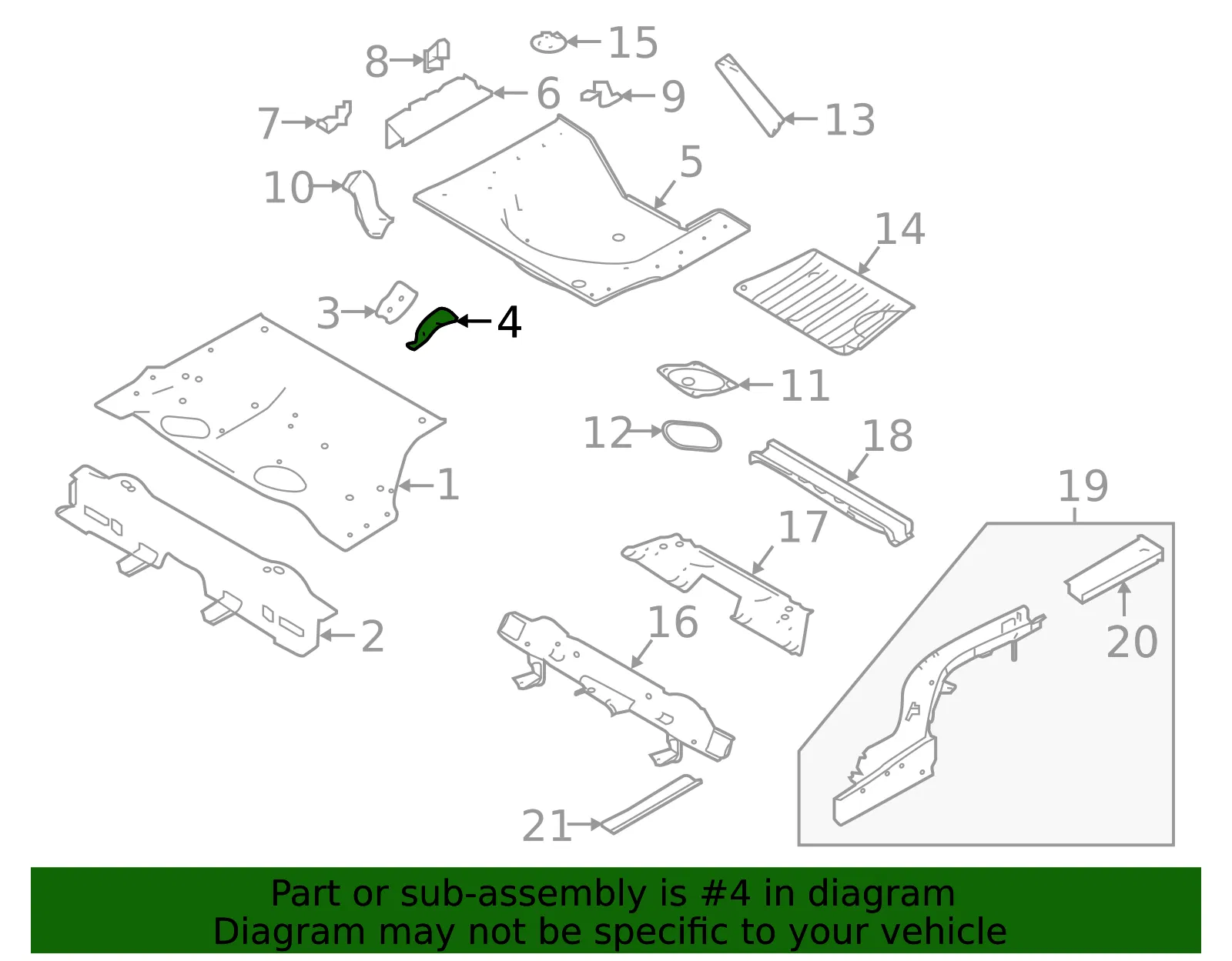 Seat Frame Bracket - Nissan (G4566-6CCMA) - view 2
