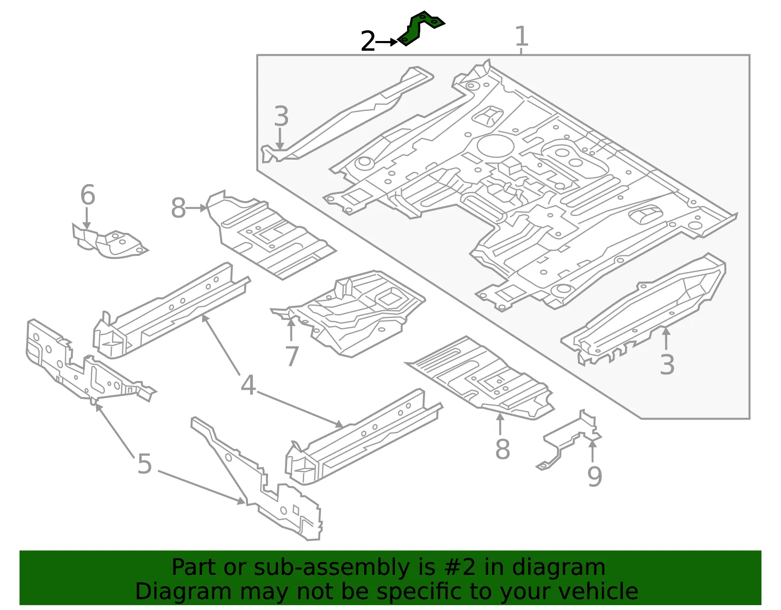 Front Carpet Bracket - Nissan (G4985-3LMMD) - view 2