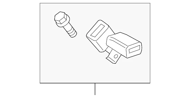 Seat Belt Receptacle - Mazda (G4YA-57-720B) - view 2