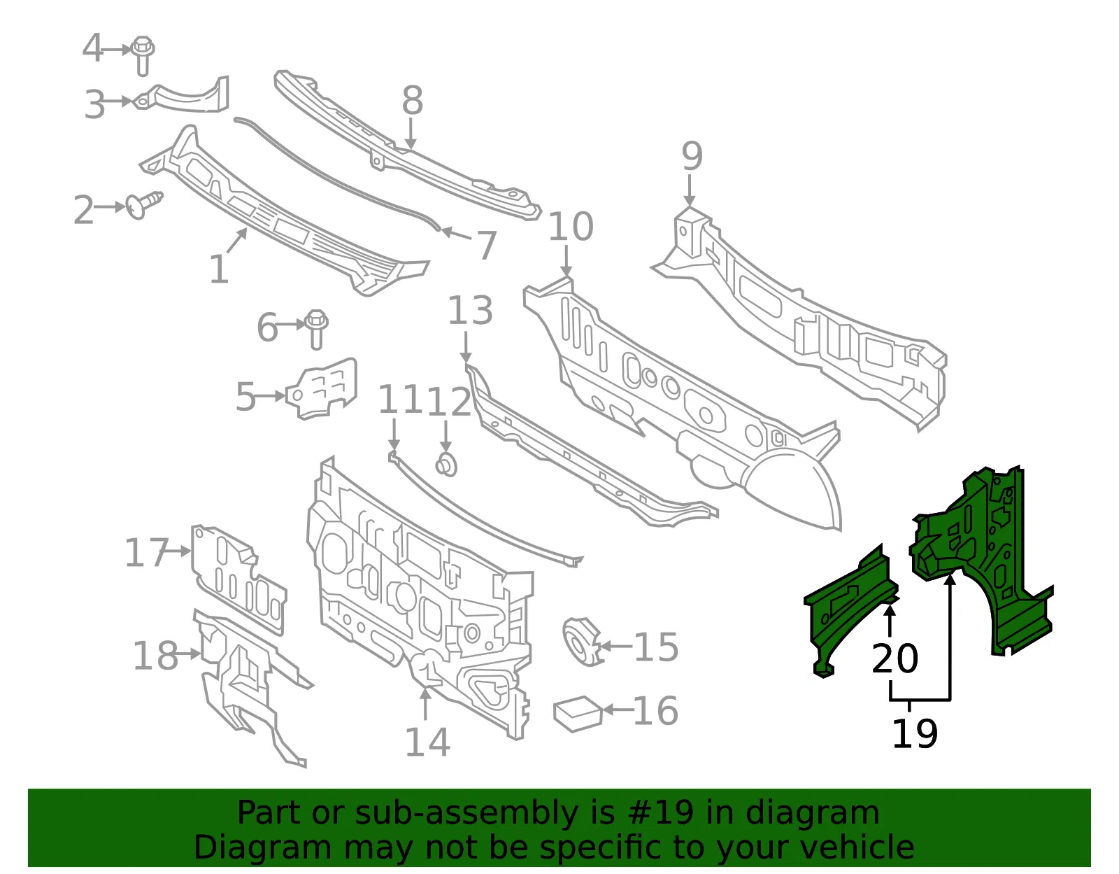 Dash Side Panel, Left - Nissan (G6241-5RWMA) - view 2