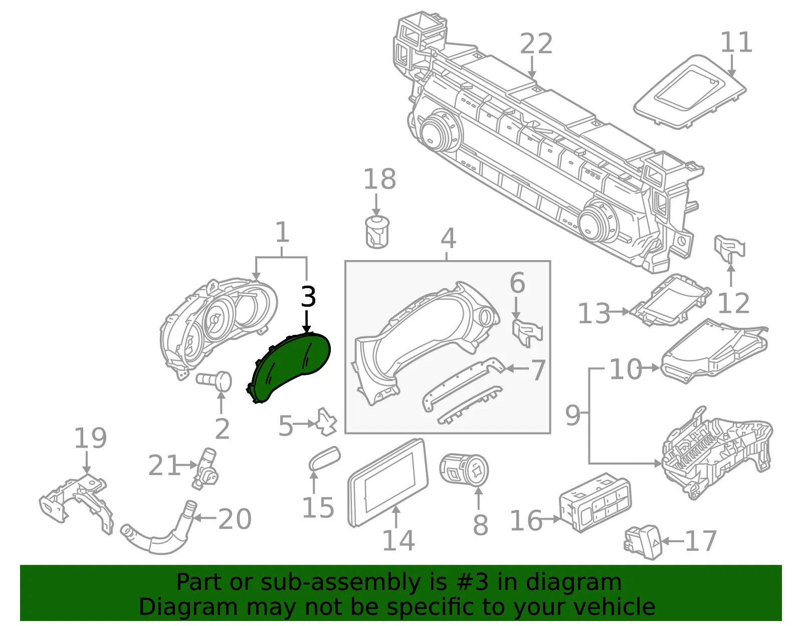 Instrument Panel Lens - Mazda (GBMA-55-447) - view 3