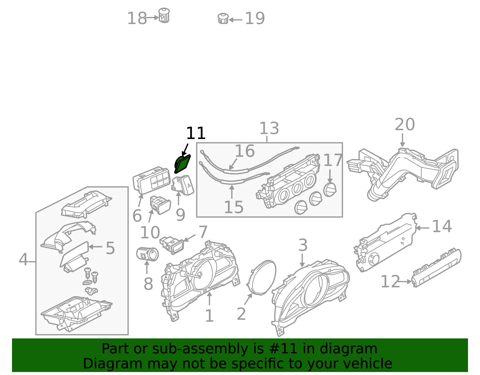 Instrument Panel Cover - Mazda (GBS7-55-225) - view 3