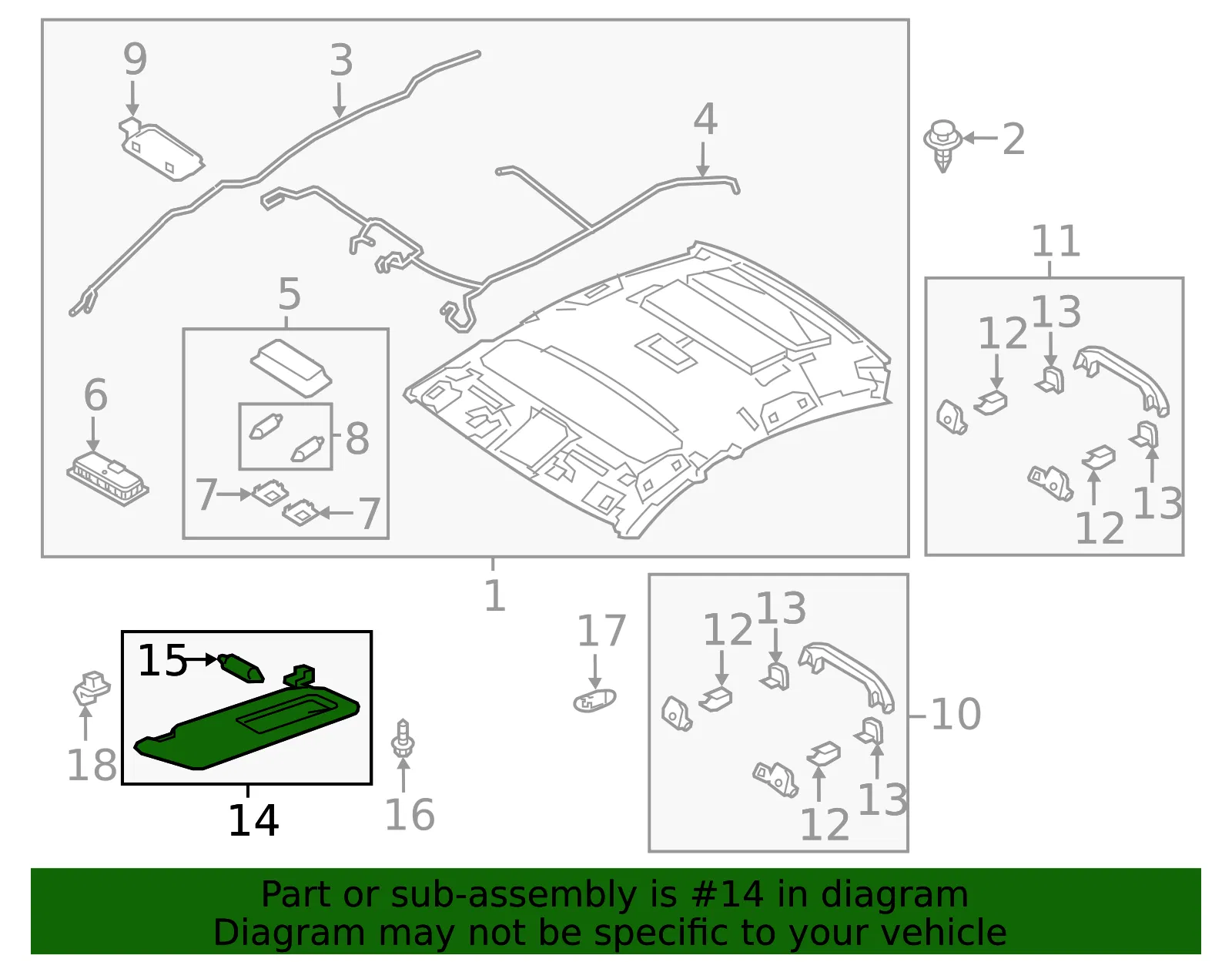 Sun-Visor - Driver's Side (LH) - Mazda (GBVG-69-320-06) - view 2