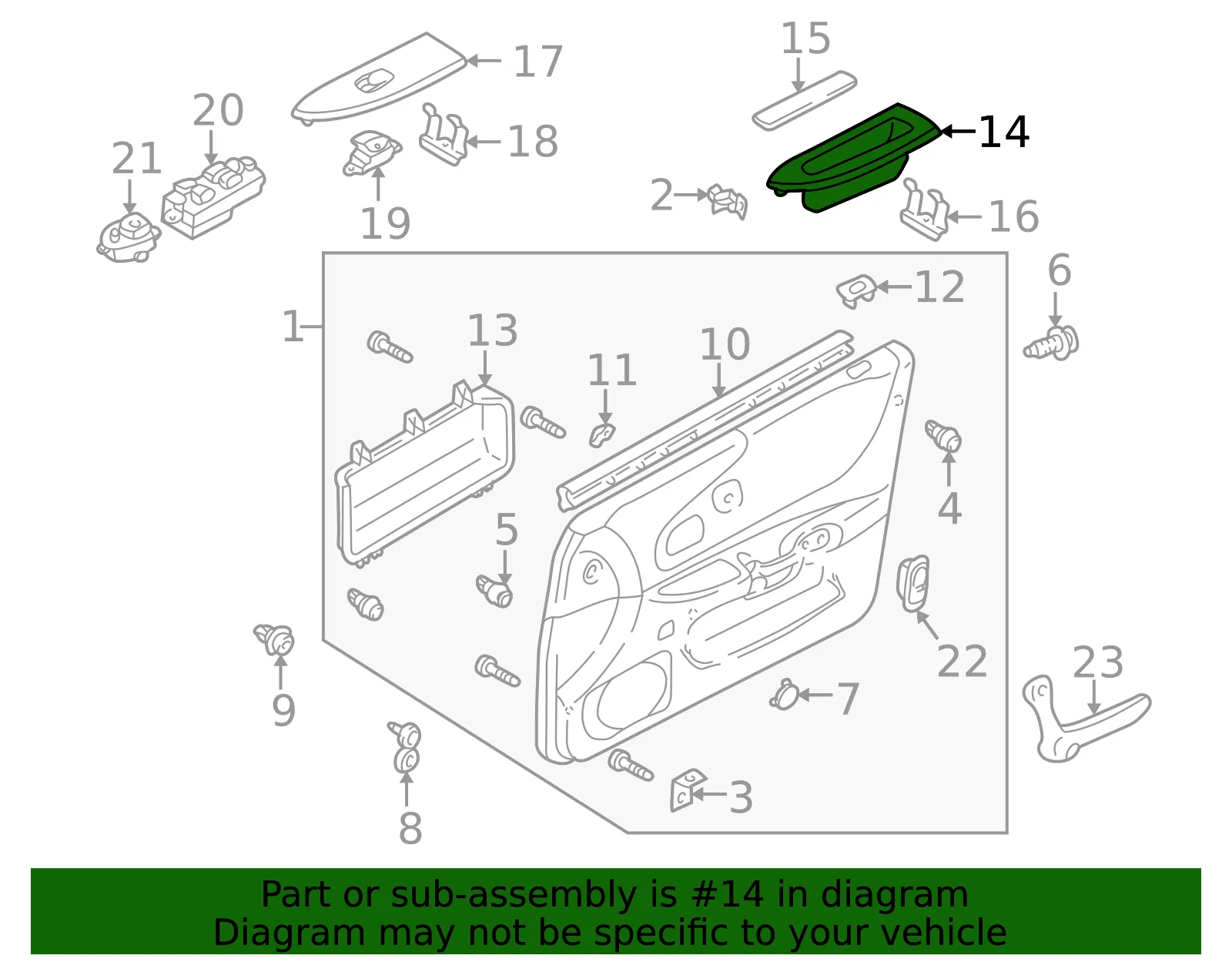 Pull Pocket - Passenger Side (RH) - Mazda (GE4T-68-4L1F-90) - view 2