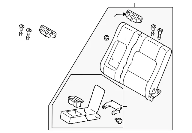 Seat Back - Driver's Side (LH) - Mazda (GEG1-88-280B-30)