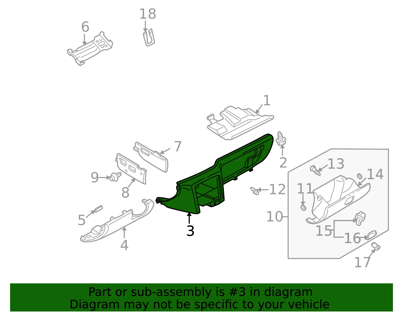 Lower Trim Panel - Passenger Side (RH) - Mazda (GG2B-64-271B-80) - view 2