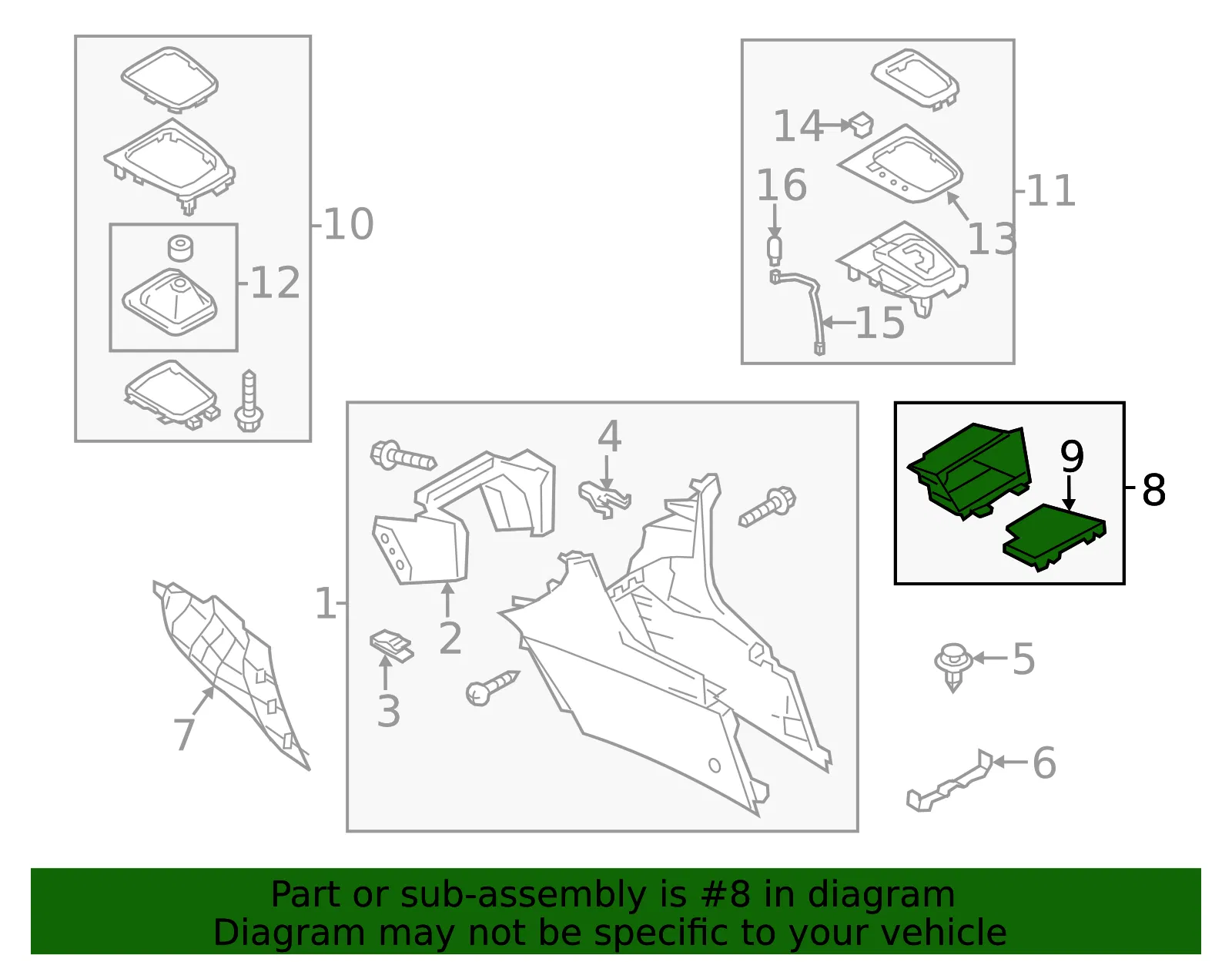 Console Compartment - Mazda (GHP9-64-360C-02) - view 4