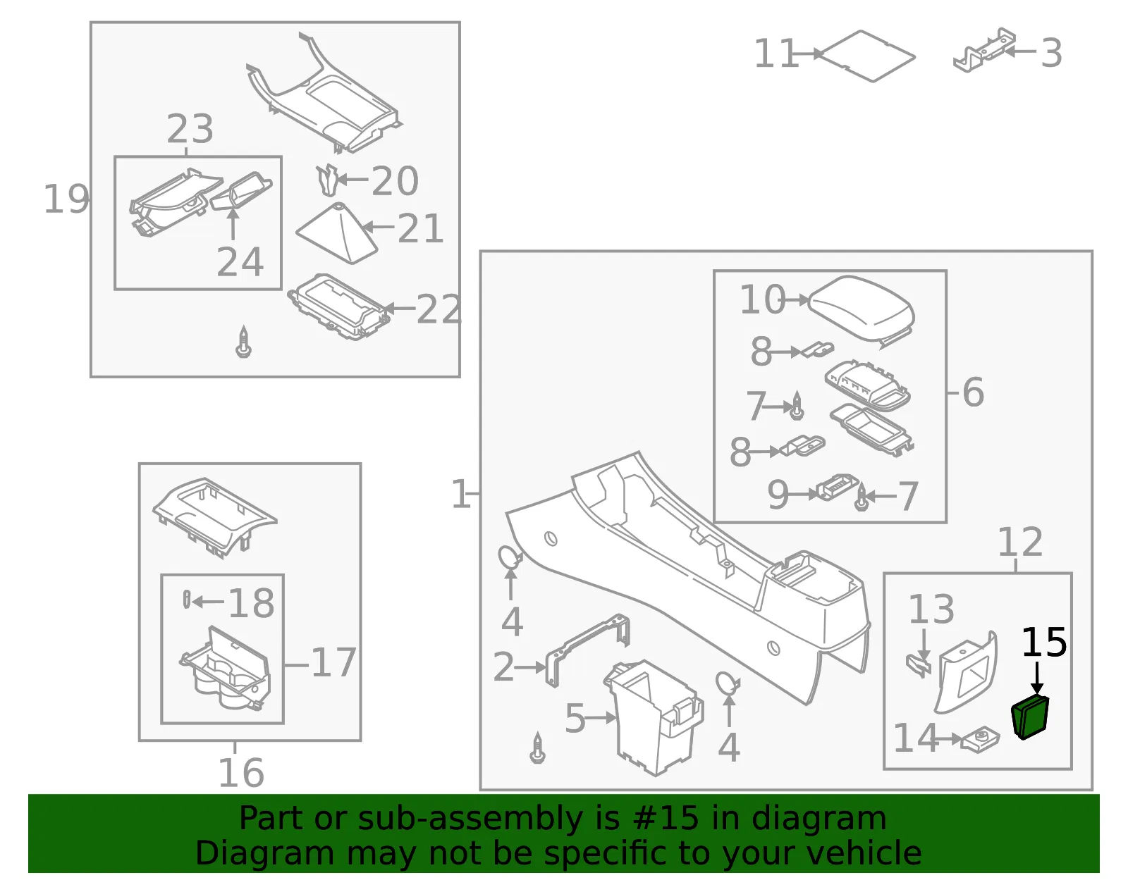 Tray Ash - MAZDA (GJ6A64660A02) - view 2