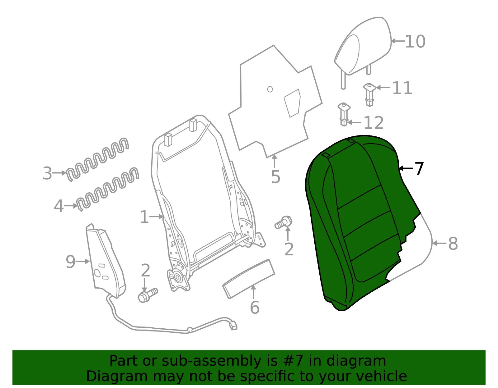 Trim R  Seat Back - MAZDA (GJS58813134) - view 2