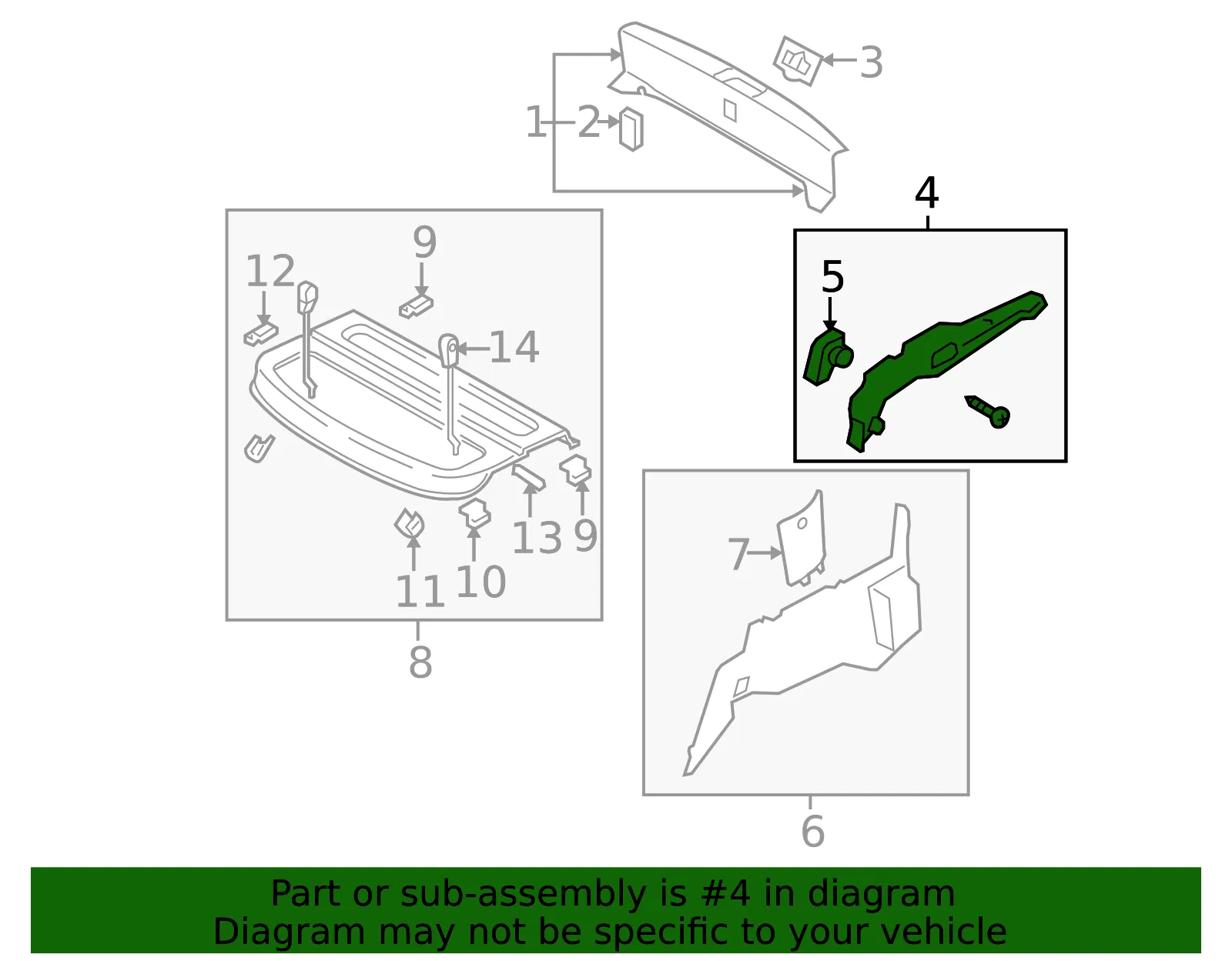 Trim R Trunk  Sde Upper - MAZDA (GM9A6884ZE02) - view 2