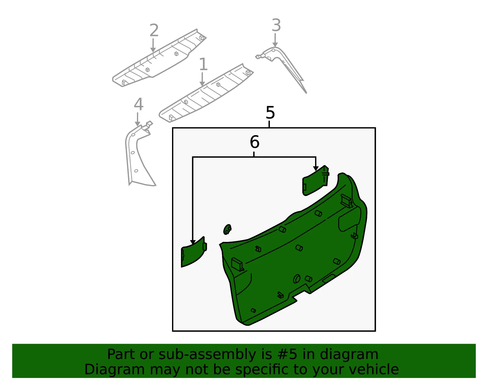 Trim Liftgate Lower - MAZDA (GM9E68960D02) - view 2