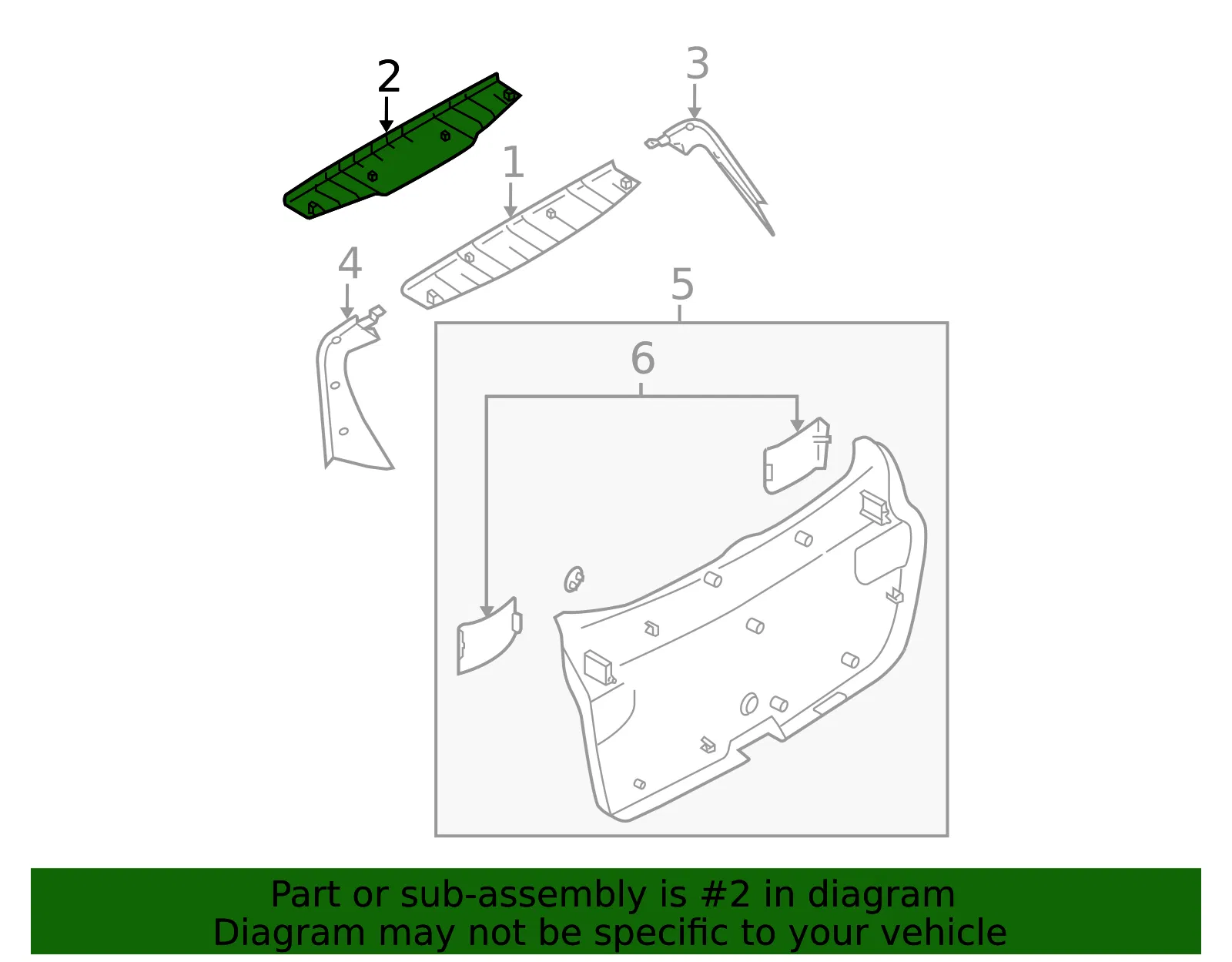 Trim Liftgate Upper - MAZDA (GM9F68930A02) - view 2