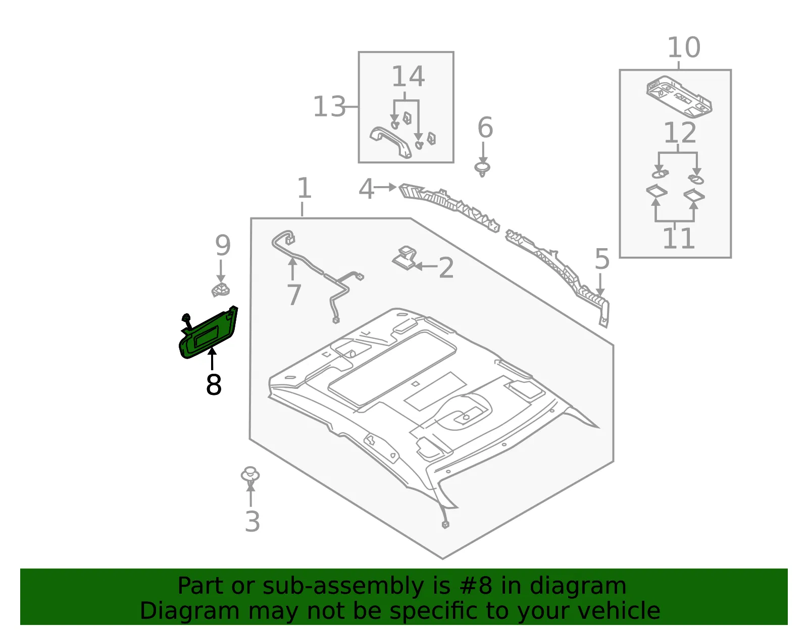 Sun Visor L - Driver's Side (LH) - Mazda (GN3A-69-320-80) - view 2
