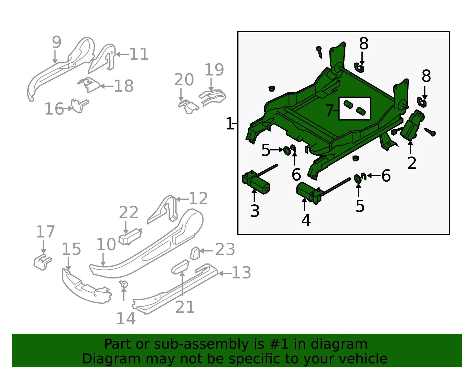 Power Unit L  Frt Seat - MAZDA (GP9B88AF0) - view 2