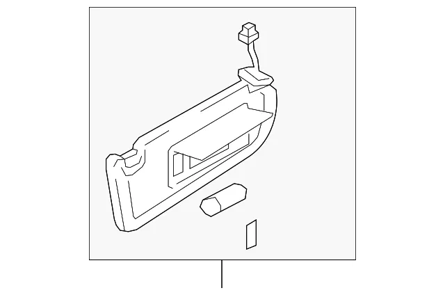 Sun-Visor - Passenger Side (RH) - Mazda (GS3L-69-270E-75) - view 2