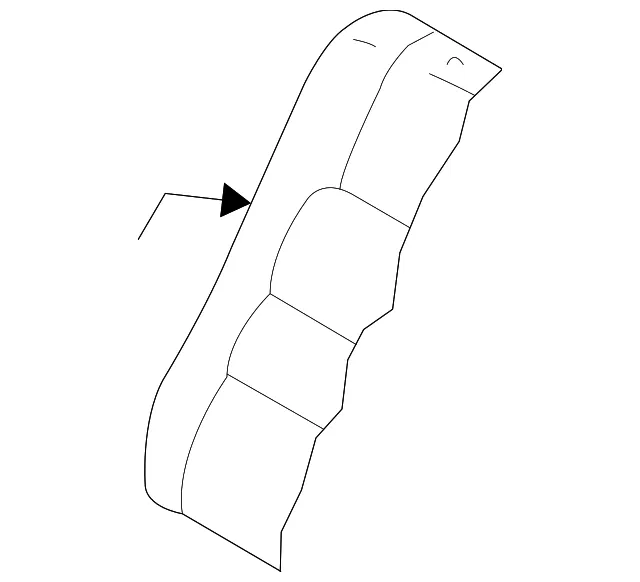 Trim R Rr Seat Back - Passenger Side (RH) - Mazda (GS3L-88-401-02)