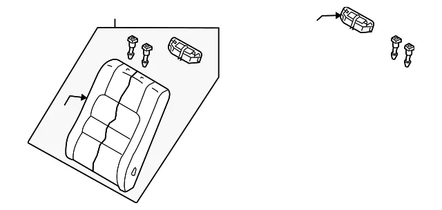 Back(R) Rear Seat - Passenger Side (RH) - Mazda (GS3T-88-230-02)
