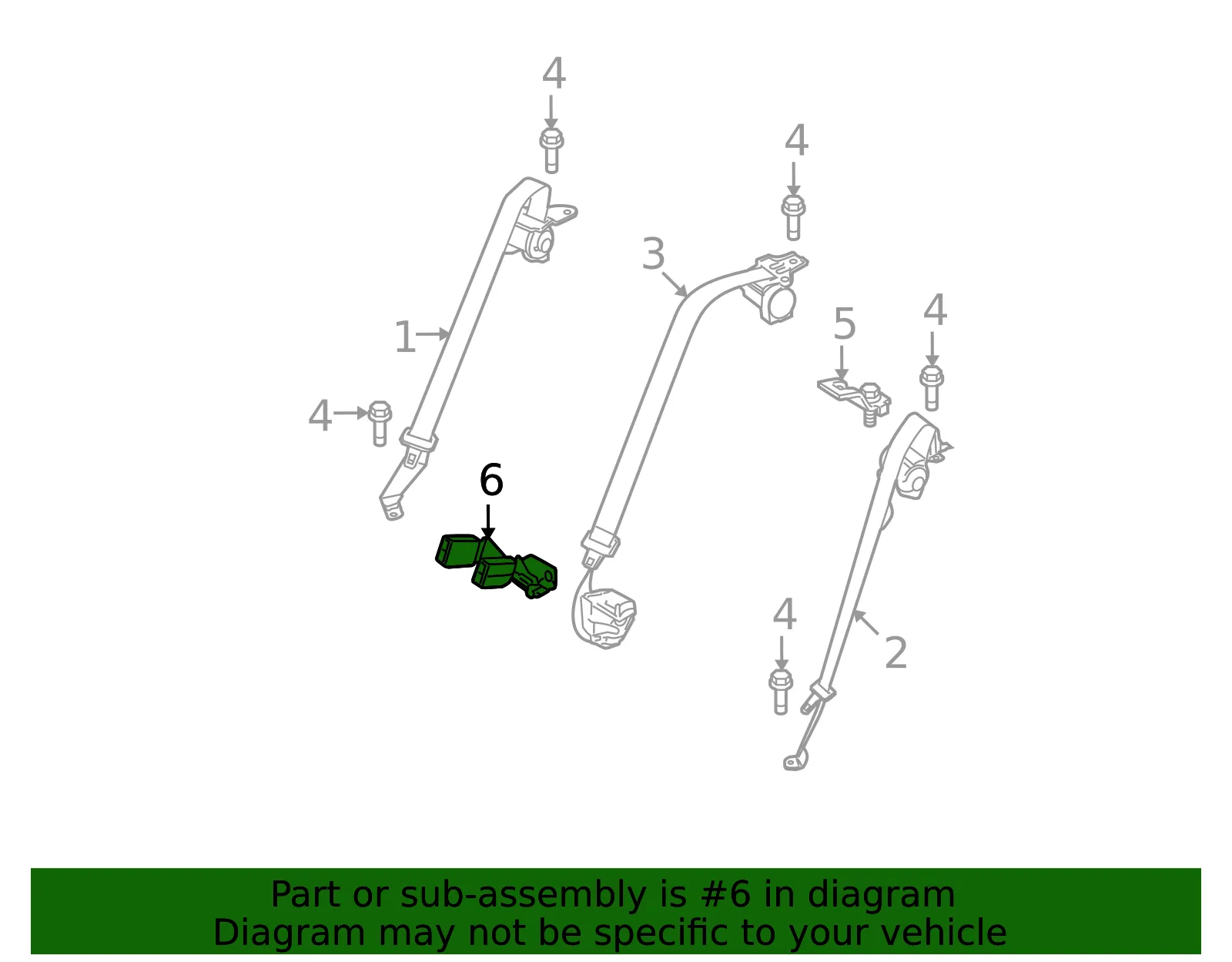 Seat Belt Receptacle - Mazda (GSYL-57-720) - view 3