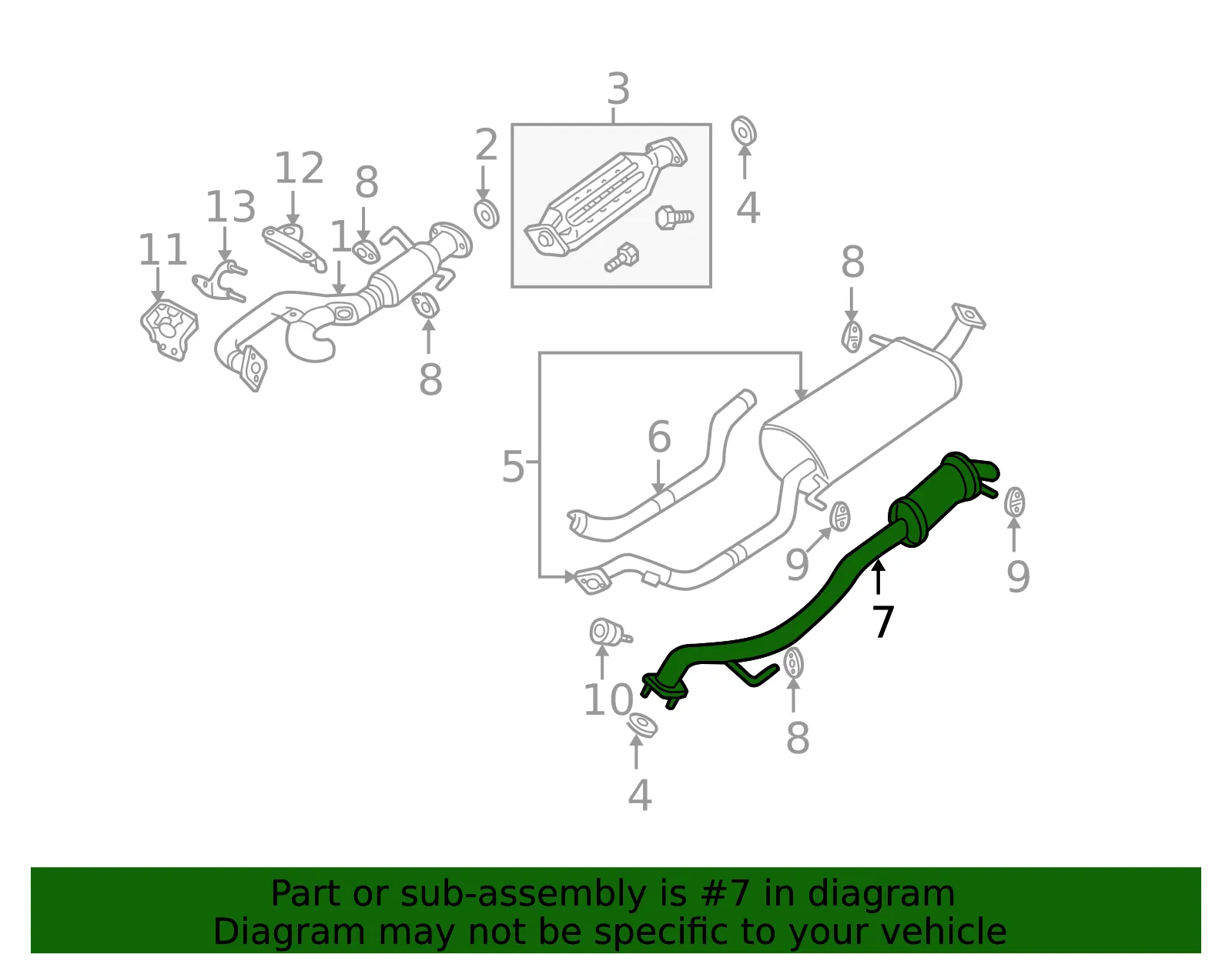 Silencer After - MAZDA (GY01403A0C) - view 2
