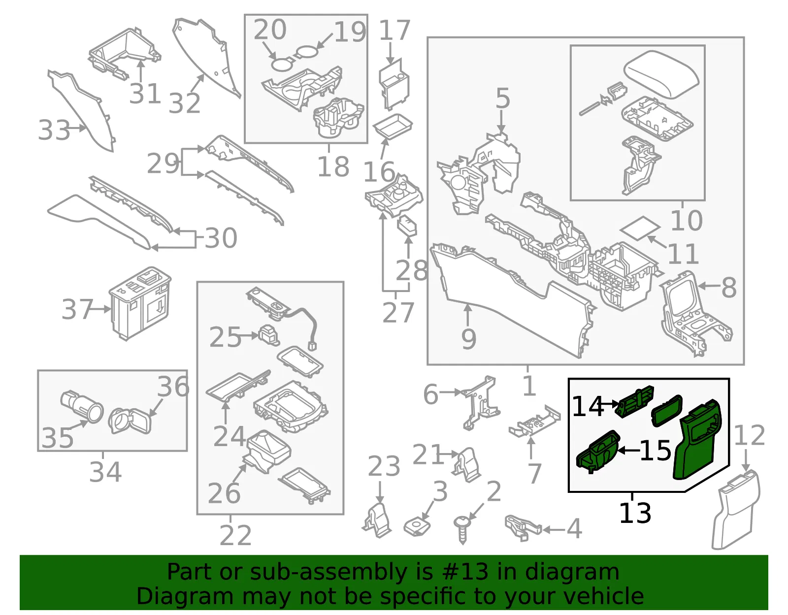 Console Trim Panel - Mazda (K123-64-470-02) - view 3