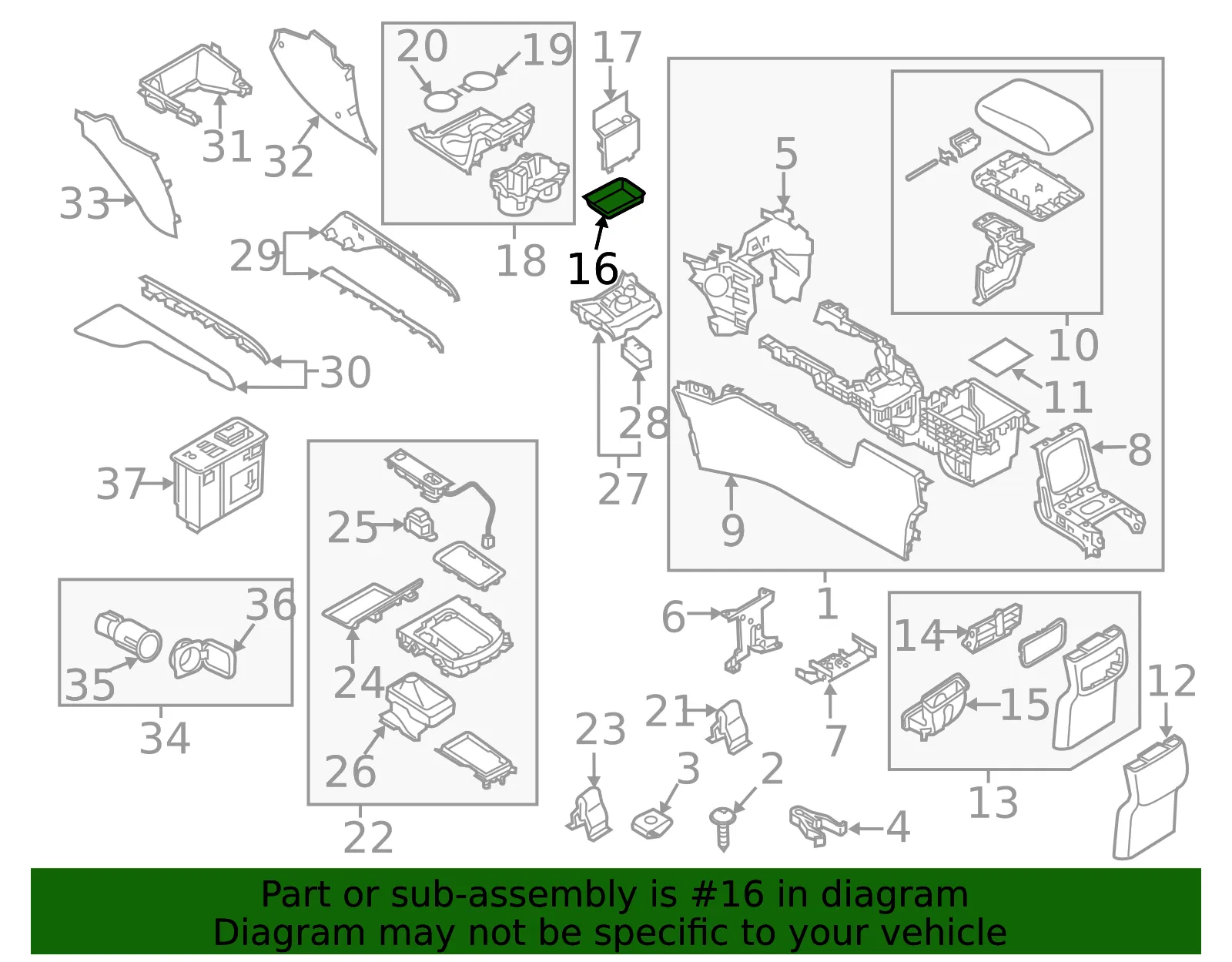 Console Compartment - Mazda (K123-64-50X) - view 3