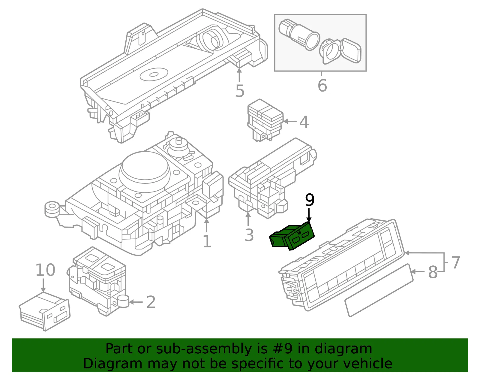 12 Volt Accessory Power Outlet - Mazda (K618-66-290) - view 2