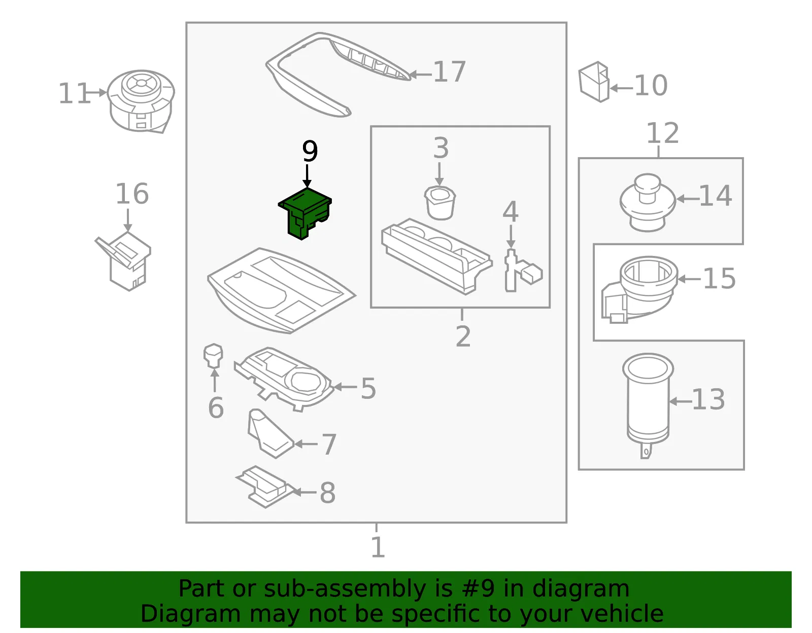Console Compartment - Nissan (K6924-1A62A) - view 2