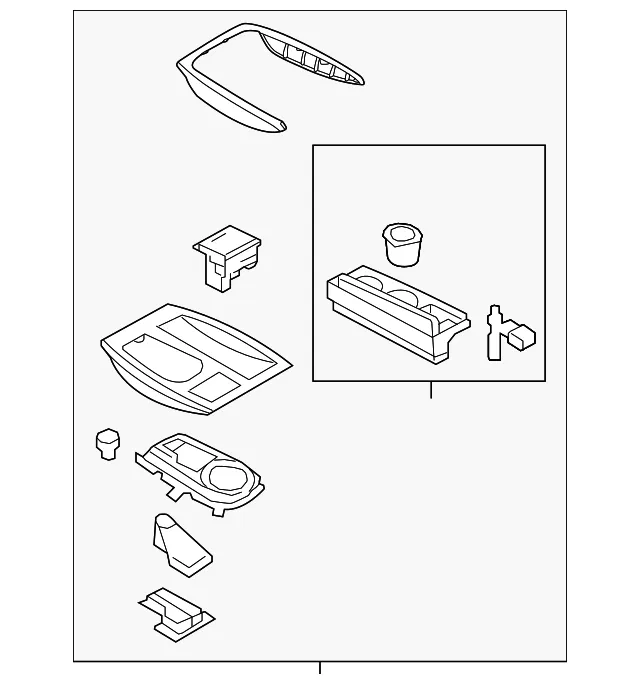 Console Trim Panel - Nissan (K6941-1A62A)