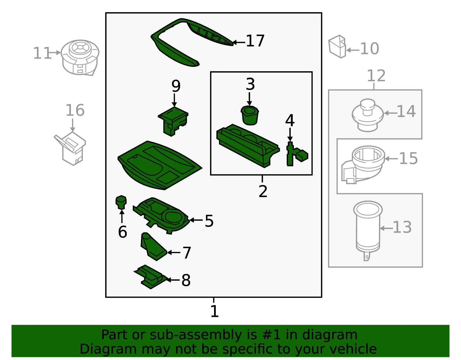 Console Trim Panel - Nissan (K6941-1A62A) - view 2