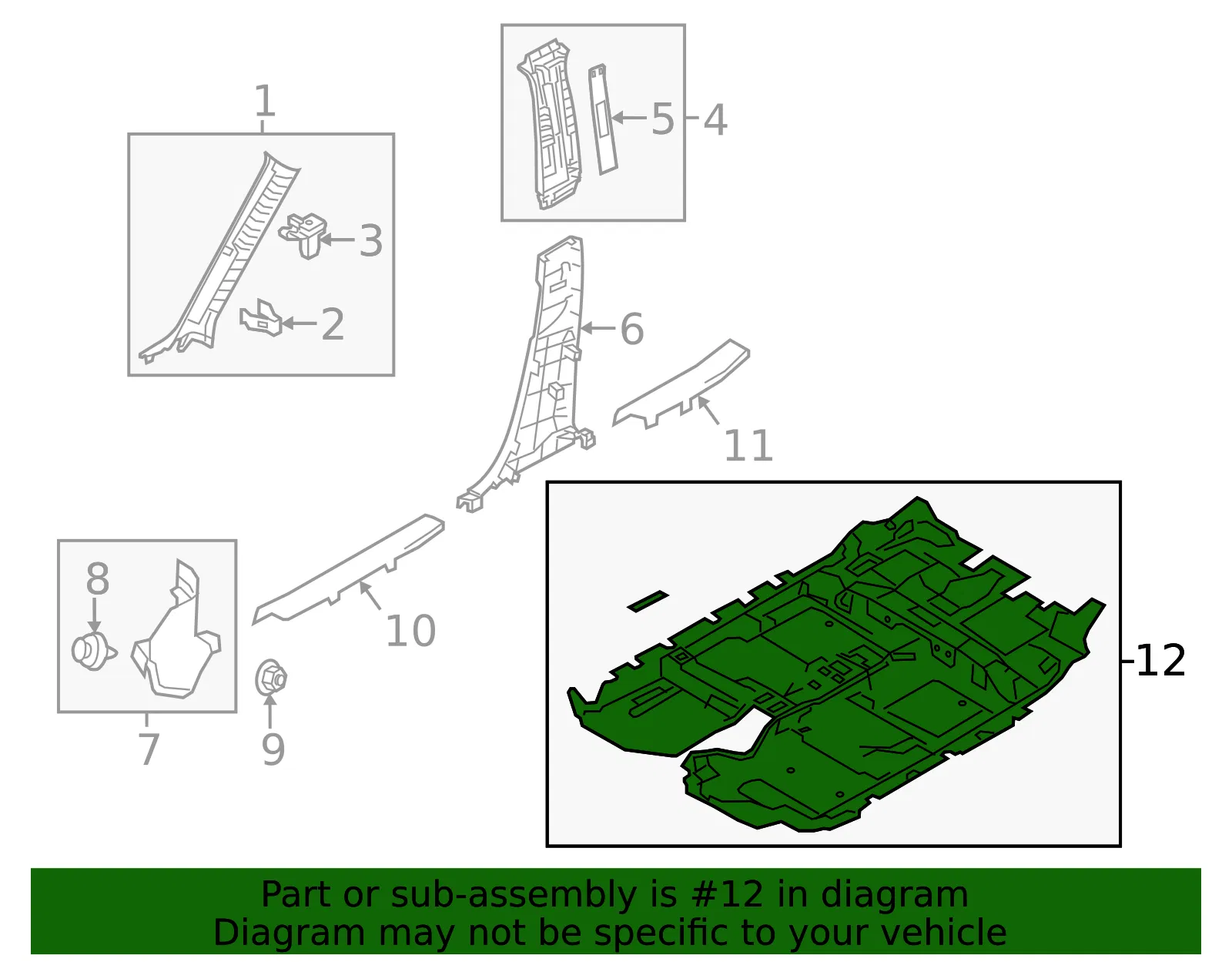 Floor Carpet - Mazda (KB8C-68-670C-03) - view 2