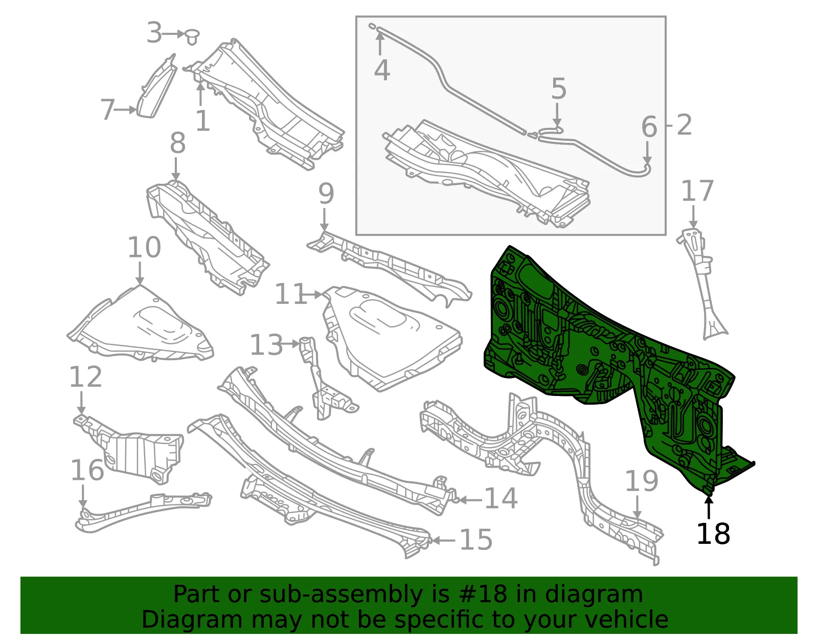 Lower Dash Panel - Mazda (KBB3-53-400E) - view 2