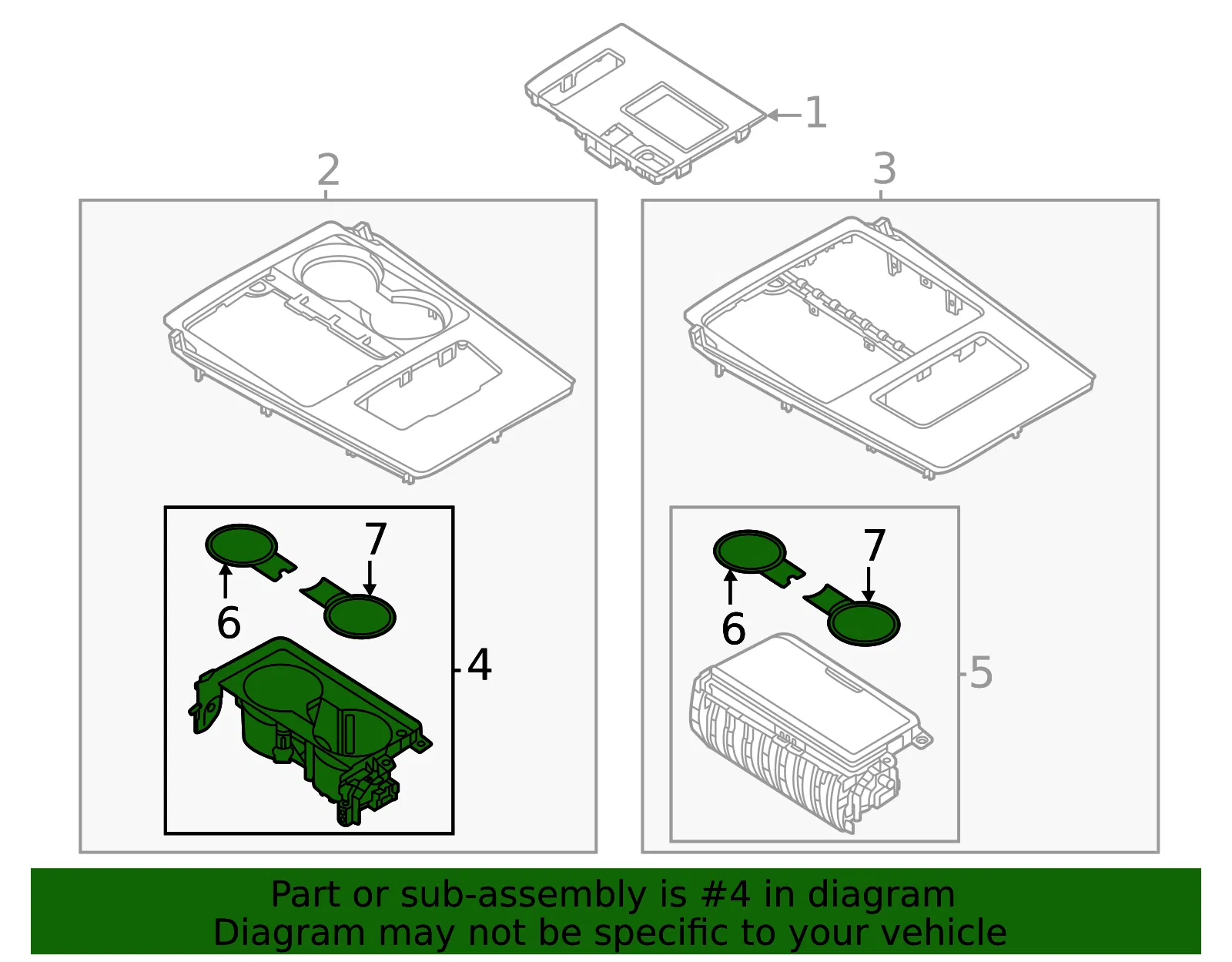 Cup Holder - Mazda (KBB3-64-390A) - view 2