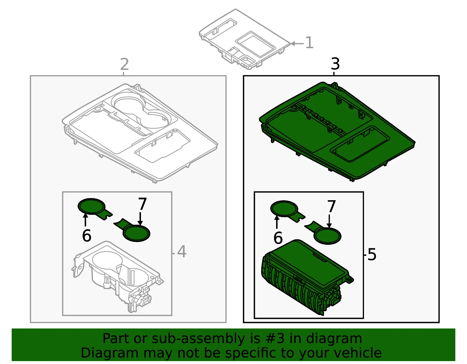 Console Panel - Mazda (KBB4-64-340C) - view 2